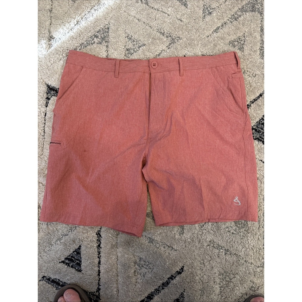 Hook & Tackle Men's Hi Tide Performance  Fishing Stretch Salmon Shorts Size 40